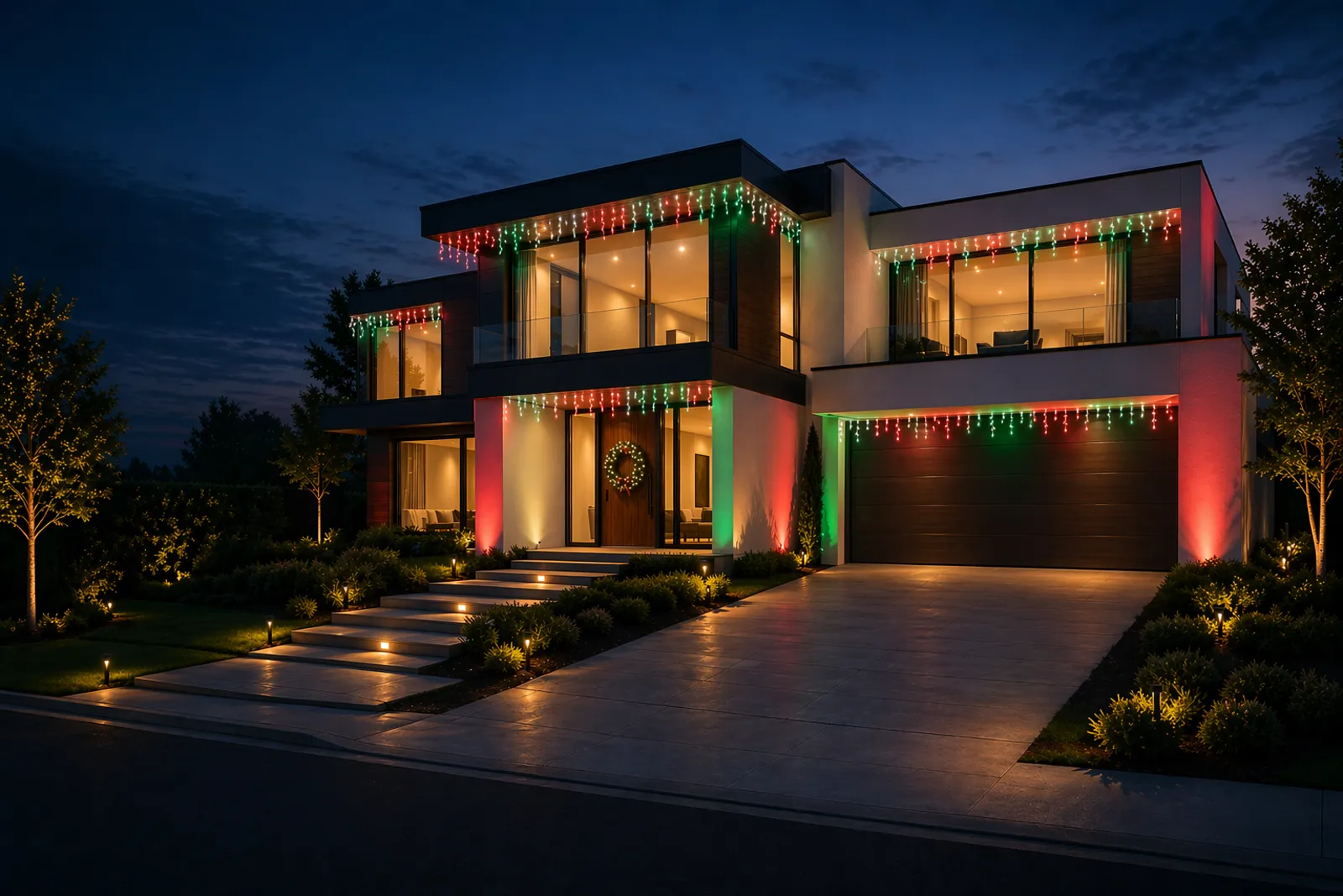 The home in a second outdoor lighting theme