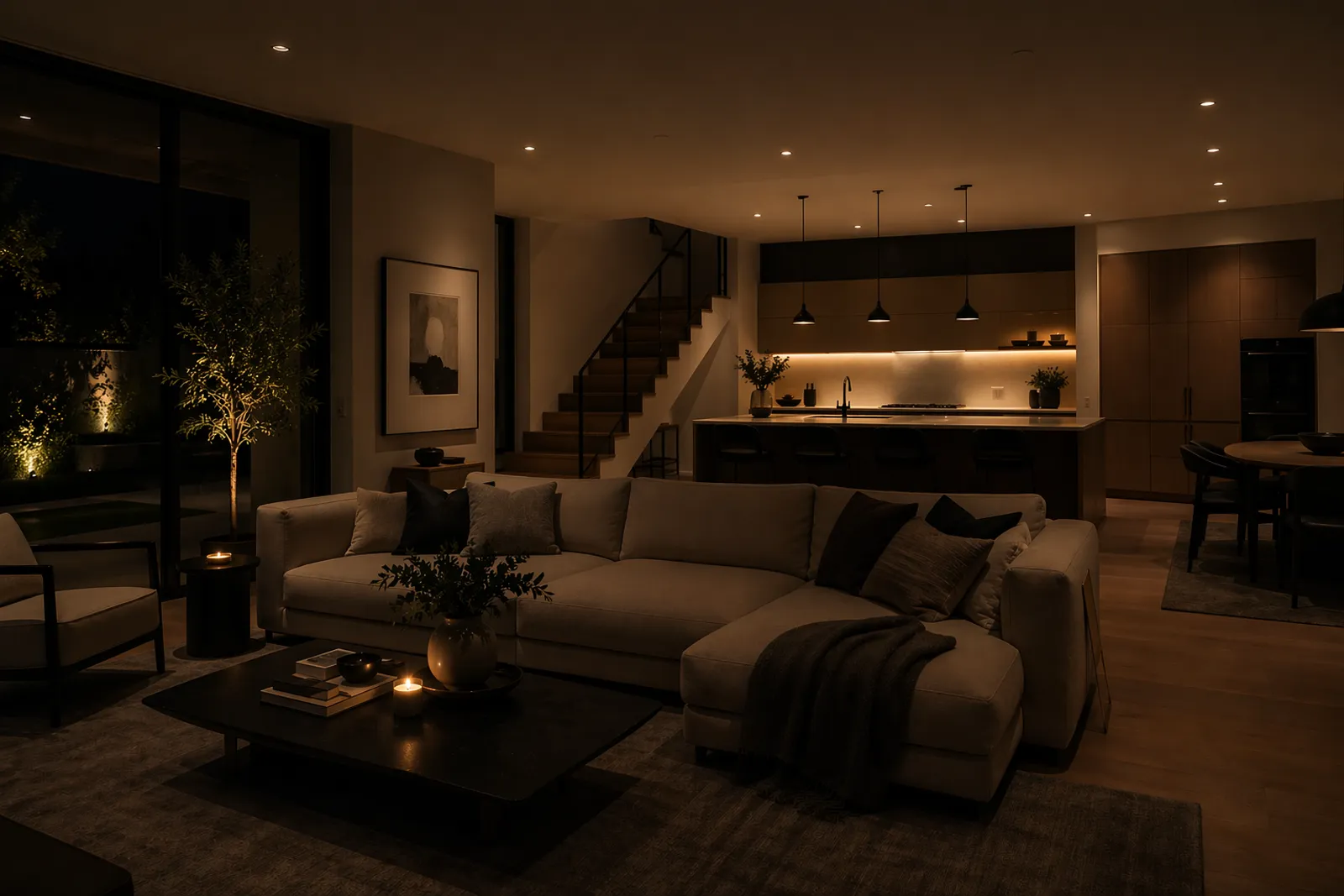 The room in a second indoor lighting theme