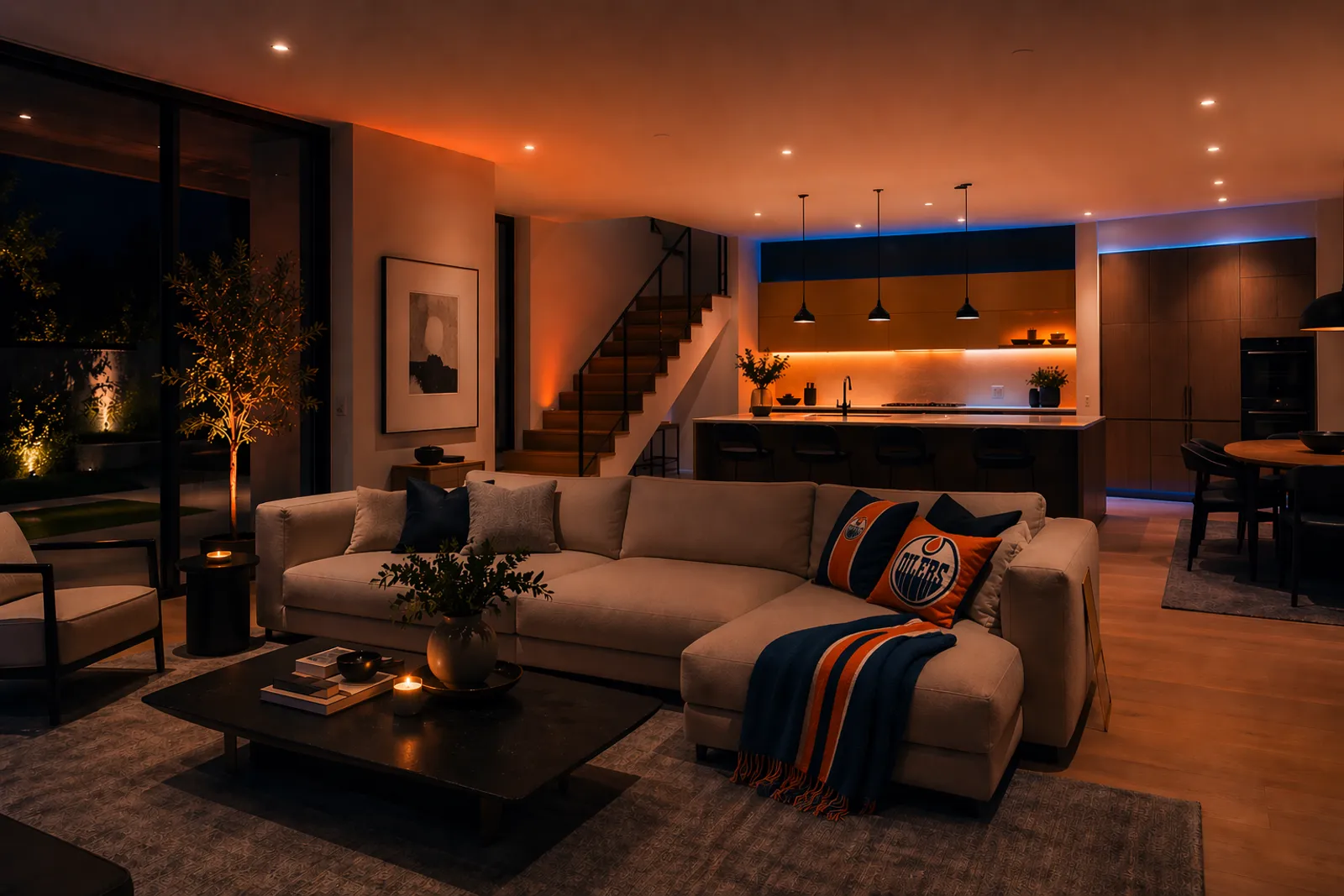 The room in a third indoor lighting theme
